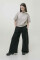 Basic Mid Rise Loose Barrel Leg Unisex Sweatpants SS in Black #8