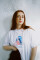 Oversized T-Shirt x Oleksii Demianiuk My Body My Rules in White #2