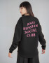 Oversized sweatshirt ARSC with pink logo 30х30сm in black