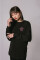 Oversized sweatshirt ARSC with pink logo 7х7сm in black #6