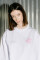 Oversized Long Sleeve T-shirt ARSC with Pink Logo 7x7cm in White #1