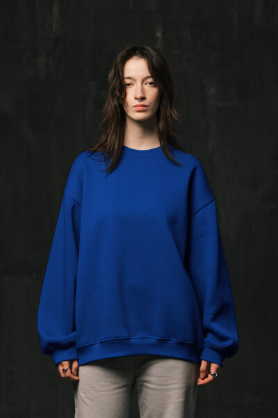 Basic Oversized Sweatshirt Mood in Electric Blue