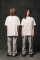 Oversized t-shirt ARSC with pink logo 7х7сm in white #1