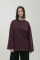 Basic Oversized Long Sleeve T-shirt Spirit Rude in Marsala