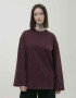 Basic Oversized Long Sleeve T-shirt Spirit Rude in Marsala