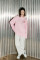 Oversized Long Sleeve T-shirt ARSC with Red Logo 30x30cm in Light Pink #2
