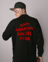 Oversized sweatshirt ARSC with red logo 30х30сm in black