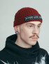 Coarse Knitted Beanie Fisherman Beyond Good and Evil in Burgundy