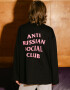Oversized Long Sleeve T-shirt ARSC with Pink Logo 30x30cm in Black