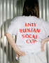 Oversized Tshirt ARSC With Red Logo 30х30сm in White